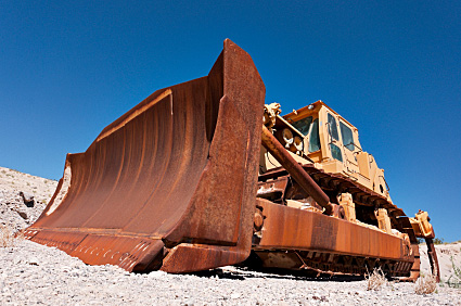 Rusted bulldozer