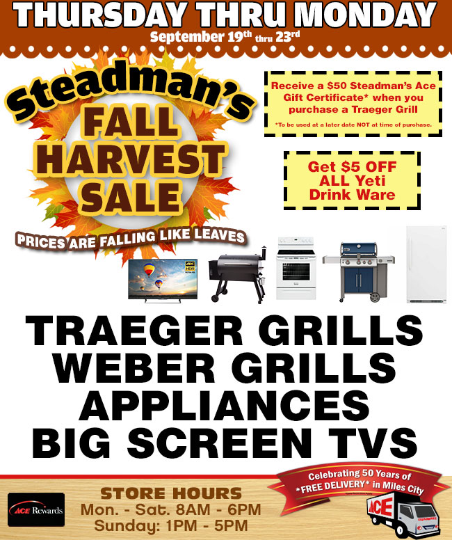 Fall Harvest Sale Steadman's Ace Hardware